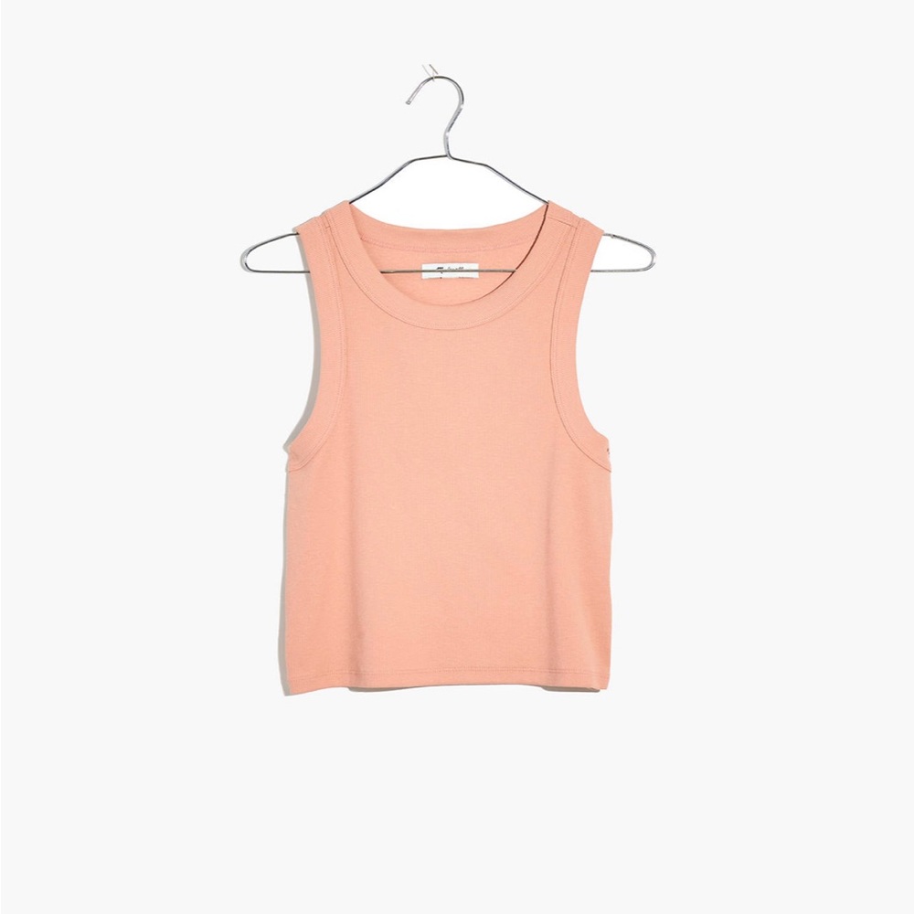 Madewell, cropped tank, coral, size S